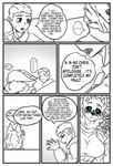 a_man_in_a_beasts_world anthro apology black_sclera blaming_self blue_eyes blush bodily_fluids border canid canine canis chris_(ghilliecamo) clothed clothing comic confession dialogue duo english_text facial_scar female fluffy heart_background hearts_around_body hi_res human human_on_anthro inside interspecies lara_shepard_(ghilliecamo) male male/female mammal purple_eyes romantic scar simple_background sweat tears text unknown_artist usershaden-07reads white_border wolf