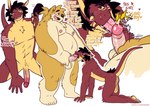 absurd_res anthro anthro_on_anthro backsack balls canid canine canis circumcised circumcision_scar dialogue domestic_dog dragon duo english_text fellatio genital_scar genitals hi_res humanoid_genitalia humanoid_penis kamu_(kamudragon) kamudragon licking male male/male mammal musclegut muscular mythological_creature mythological_scalie mythology nipples nude oral overweight overweight_anthro overweight_male penile penis penis_lick scalie scar sex simple_background tail text tongue tongue_out url