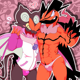 Rating: q
ID: 5514062
Date: 2025-04-19 04:19:20 -0400
Status: active
Score: 38
1:1 anthro archived_source blush clothed clothing duo generation_6_pokemon happy hi_res horn jacket jockstrap legendary_pokemon male moesouna_gomi neck_tuft nintendo noivern pantsless_male pattern_background pokemon pokemon_(species) purple_clothing purple_underwear simple_background symbol topwear tuft underwear white_clothing white_underwear wings yveltal post #5514062