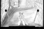 3:2 alius_corsac anthro balls bucket canid canine container corsac_fox digitigrade door erectile_dysfunction fox genitals hi_res humanoid_genitalia humanoid_penis male mammal masturbation monochrome nude penis prison prison_cell prisoner solo true_fox volatus