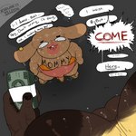 1:1 bear big_muscles boss_(khrunkisillegal) brown_body brown_fur buckteeth femboy fur genitals hi_res huge_muscles hyper hyper_muscles jenny_(khrunkisillegal) khrunkisillegal lagomorph leporid male mammal muscular nipples penis prostitution puffy_nipples rabbit submissive tattoo teeth vein