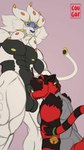 2023 anthro azcein duo generation_7_pokemon hi_res incineroar legendary_pokemon male male/male nintendo oral oral_penetration penetration pokemon pokemon_(species) sex solgaleo