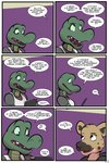 2:3 angie_(study_partners) anthro base_three_layout comic crocodile crocodilian dialogue english_text female grid_layout hi_res hyena hyena_girl_(study_partners) mammal regular_grid_layout reptile scalie six_frame_grid six_frame_image spotted_hyena study_partners text three_row_layout thunderouserections young young_anthro