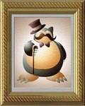 2007 ambiguous_gender anthro black_bow_tie border bow_tie cane classy claws clothing digital_media_(artwork) elegant eyes_closed eyewear facial_hair front_view full-length_portrait generation_1_pokemon hat headgear headwear holding_object monocle mustache nintendo ornate_border picture_frame pokemon pokemon_(species) portrait snorlax solo top_hat unknown_artist