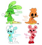 alternate_universe annoyed anthro avian bear bird blue_body bobby_bearclaw_(pachi_rizuu) chicken child critters_(poppy_playtime) crudelycorn_(pachi_rizuu) curious english_text equid equine fan_character female fur galliform gallus_(genus) green_body green_fur group hair hi_res horn lagomorph leporid male mammal mob_entertainment mythological_creature mythological_equine mythology orange_body pachi_rizuu phasianid pink_body pink_fur poppy_playtime rabbit red_body red_fur shrinkin_chicken_(pachi_rizuu) smiling_critters snozzy_snoozfest_(pachi_rizuu) text tired toony unicorn white_hair young young_anthro