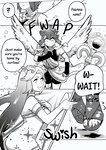 2020 angel armwear breasts clothing comic dialogue duo english_text feathered_wings feathers feet female fingers footwear hair hi_res human humanoid kid_icarus long_hair male mammal monochrome nintendo not_furry open_mouth open_smile palutena pit_(kid_icarus) sandals shoes smile soft_sizzle sound_effects sparkles speech_bubble text toes wide_eyed winged_humanoid wings