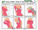 anon big_macintosh_(mlp) blush chart dialogue disembodied_hand duo earth_pony english_text equid equine eyes_closed freckles friendship_is_magic green_eyes half-closed_eyes happy hasbro horse human looking_at_viewer love male mammal meme my_little_pony narrowed_eyes nodding petting pony simple_background smile solo_focus text unknown_artist waifu_chart white_background