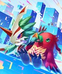 Rating: s
ID: 5386104
Date: 2025-02-20 14:29:39 -0500
Status: active
Score: 9
angry anthro bandai_namco beak claws cyberspace digimon digimon_(species) digimon_liberator duo fanbeemon feathers green_body green_eyes green_feathers impmon male mask muchomon official_art orange_body orange_feathers pteromon purple_eyes sitting smile wings post #5386104