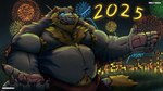 Rating: q
ID: 5337952
Date: 2025-01-29 06:17:03 -0500
Status: active
Score: 8
16:9 2024 4k absurd_res anthro armpit_hair backlighting beard beckoning biped blue_eyes blue_stripes body_hair bottomwear chest_hair claws clothed clothing dark facial_hair felid fireworks gesture glowing glowing_eyes grimorhu half-length_portrait happy_trail hi_res holidays light lighting looking_at_viewer male mammal musclegut muscular muscular_male new_year new_year_2025 night outside overweight overweight_male pantherine pants pawpads paws portrait pubes reaching_towards_viewer red_bottomwear red_clothing red_pants scar skyline smile solo stripes tail three-quarter_view tiger topless tusks whiskers white_body widescreen post #5337952