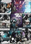 2016 absurd_res anthro armor blue_eyes bodily_fluids bray_(kitfox-crimson) brianna_(kitfox-crimson) brown_body brown_fur colored comic dasyurid dasyuromorph dialogue dialogue_box english_text female fur grey_body grey_fur group headgear helmet hi_res in_our_shadow kangaroo kitfox-crimson lady_brushfire_(kitfox-crimson) lord_brushfire_(kitfox-crimson) machine macropod male mammal marsupial mecha numbat pipa_(kitfox-crimson) quoll red_eyes red_kangaroo size_difference spacesuit speech_bubble tears text wallaby