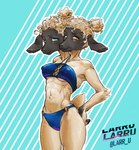 Rating: q
ID: 2973343
Date: 2021-10-13 11:56:42 -0400
Status: active
Score: 44
2_heads abs anthro arm_tuft artist_name athletic athletic_anthro athletic_female bikini blue_bra blue_clothing blue_underwear bovid bra breasts caprine clothed clothed_anthro clothed_female clothing curly_hair elbow_tuft erect_nipples female female_anthro fingers fur hair hand_on_hip hi_res hooved_fingers hooves larru-larru mammal midriff mindy_blaese multi_head nipple_outline nipples sheep solo swimwear text tuft twitter_handle two-piece_swimsuit under_boob underwear white_body white_fur white_hair post #2973343