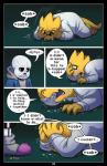 absolutedream alphys animated_skeleton black_border bodily_fluids bone border comic comic_sans crying dialogue digital_media_(artwork) duo ellipsis english_text hi_res lizard regret reptile sans_(undertale) scalie skeleton tears text undead undertale undertale_(series)