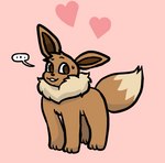 :3 brown_eyes brown_nose chest_tuft eevee feral generation_1_pokemon head_tuft heart_symbol looking_at_viewer male nintendo parkwillbark paws pokemon pokemon_(species) solo speech_bubble tail tail_tuft tuft worried worried_face worried_look