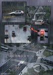 absurd_res car comic driving fanimal_creations fog hi_res intersection raining street the_weight_of_scales vehicle volkswagen volkswagen_golf zero_pictured