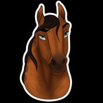 1:1 2022 alpha_channel amber18db ambiguous_gender blue_eyes brown_body brown_hair brown_mane digital_media_(artwork) dolero equid equine eyebrows feral hair headshot_portrait horse looking_at_viewer mammal mane portrait simple_background smile solo