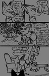 2022 anthro canid canine christmas christmas_tree comic conditional_dnp dialogue disney english_text female fox furniture hi_res holidays male mammal monochrome mother_(lore) mother_and_child_(lore) mother_and_son_(lore) mrs._wilde nick_wilde parent_(lore) parent_and_child_(lore) parent_and_son_(lore) plant red_fox sofa son_(lore) sparkles speech_bubble table tail tail_motion tailwag tangerine_(artist) text tree true_fox young zootopia