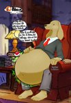 5_toes anthro arthur_(series) bailey_carson_belvedere_iii barefoot belly butler canid canine conditional_dnp dialogue digestion digestion_noises duo english_text feet fully_inside heart_symbol hi_res male male_pred mammal soft_vore tanookicatoon text toes vore