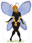 2022 amber_hair animal_humanoid antennae_(anatomy) anthro arthropod arthropod_humanoid balls bee big_balls black_eyes colored_sketch curvy_figure ear_piercing ear_ring eyelashes femboy flaccid foreskin genitals hair hi_res hourglass_figure humanoid humanoid_genitalia humanoid_penis hymenopteran insect insect_humanoid insect_wings licking licking_lips long_foreskin male nude penis piercing presenting presenting_balls presenting_penis ring_piercing signature simple_background sketch solo standing tongue tongue_out trials_in_tainted_space umbraunderscore wide_hips wings yellow_body zil