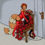 1:1 2015 aemi anthro blindfold boots brown_body brown_fur clothing digital_drawing_(artwork) digital_media_(artwork) duo electric_chair erection eyes_closed female footwear fur furx_(character) gag gagged genitals gloves green_eyes hair handwear high_heeled_boots high_heels imminent_death inside killing legwear lever lizard male male/female nude orange_hair penis red_clothing red_gloves red_handwear red_penis red_topwear reptile restrained_arms restrained_legs scalie shoes signature sitting snuff standing straps tan_body tan_fur thigh_boots thigh_highs topwear