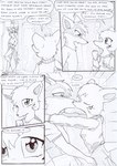 anthro black_and_white canid canine clothing comic dasyuromorph dialogue duo english_text eyes_closed female fur hair jacket kiss_on_lips kissing kitfox-crimson looking_at_another looking_at_partner looking_at_viewer macropod male male/female mammal marsupial monochrome multicolored_body multicolored_fur novus_(kitfox-crimson) onomatopoeia open_mouth pockets recently_extinct_species romantic romantic_ambiance rumour_(kitfox-krimson) sketch sound_effects speech_bubble stolen_generation text thylacine topwear two_tone_body two_tone_fur