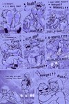 abdominal_bulge abs alphys alternate_universe anthro anthro_penetrated big_breasts big_butt big_penis blush bodily_fluids bouncing_breasts breasts butt caught_in_the_act clitoris clothed clothed_sex clothing comic cowgirl_position cum cum_from_pussy cum_in_pussy cum_inside cum_splatter dinosaur dominant dominant_female english_text eye_patch eyewear female female_penetrated fish frisk_(undertale) from_front_position genital_fluids genitals glasses hair hi_res huge_breasts huge_penis human human_on_anthro human_penetrating human_penetrating_anthro interspecies jacket leather leather_clothing leather_jacket leather_topwear lizard long_penis looking_pleasured lying male male/female male_penetrating male_penetrating_female mammal marine mating_press missionary_position moan monster nipple_outline obscured_eyes on_back on_bottom on_top orgasm partially_clothed penetration penis ponytail power_bottom prehistoric_species profanity pubes reptile scalie sex short_stack skimpy sweat text thewill thick_thighs tongue tongue_out topwear under(her)tail undertale undertale_(series) undyne vaginal vaginal_fluids vaginal_penetration vein veiny_penis waterfall wide_hips