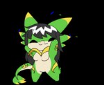 alpha_channel animated anthro biped black_hair breasts female generation_5_pokemon green_body hair kobold leaf leaf_tail nintendo noarustar noodles_(nyxcha) pokemon pokemon_(species) reptile scalie servine short_playtime small_breasts snout solo tail white_body yellow_body