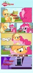 absurd_res applejack_(mlp) barn black_border border building butt clothing cowboy_hat cutie_mark day dialogue duo earth_pony english_text equid equine estories female feral friendship_is_magic frown hasbro hat headgear headwear hi_res horse hug inside mammal my_little_pony night night_time open_window outside pinkie_pie_(mlp) pony sad sweet_apple_acres text window