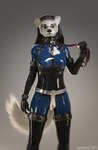 2021 3d_(artwork) anthro arctic_fox bdsm black_hair blender_(artwork) blender_cycles blue_eyes bodysuit bondage boots bottomwear bound breasts canid canine chastity_belt chastity_device clothed clothing collar conditional_dnp corset cuff_(restraint) digital_media_(artwork) dominant fangs female footwear fox fur hair handwear hi_res joey_(sentharn) kinktober latex latex_clothing latex_skinsuit leash leash_play leash_pull leashed_collar leather leather_cuffs legwear lingerie lock mammal name_tag padlock restrained restraints role_reversal rubber_clothing sentharn shoes simple_background skinsuit solo story story_at_source story_in_description submissive submissive_female teeth tight_clothing topwear true_fox white_body white_fur yonic_chastity_device