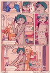 anthro balls bathroom big_penis bovid breasts caprine casual_erection casual_nudity comb comic conditional_dnp dialogue duo emil_(funkybun) english_text erection female female_anthro flaccid funkybun genitals goat hi_res lily_(funkybun) male male_anthro mammal mouse murid murine nipples nude penis rodent social_nudity stated_bisexuality stated_sexuality text