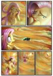 2014 absurd_res applejack_(mlp) chilllum comic digital_media_(artwork) duo earth_pony equid equine eyelashes eyes_closed falling_leaves fan_character feathered_wings feathers female feral fluttershy_(mlp) friendship_is_magic hair hasbro hi_res horse light262 mammal midair my_little_pony mythological_creature mythological_equine mythology pegasus pink_hair pony princess_tempora silhouette solo_focus storm walking wind wings