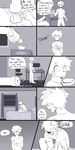 1:2 animal_humanoid balls bodily_fluids canid canid_humanoid canine canine_humanoid comic cum cum_drip detailed_background dialogue dog_humanoid dripping duo english_text floppy_ears genital_fluids genitals greyscale hi_res human humanoid izuku_midoriya katsuki_bakugou male male/male mammal mammal_humanoid monochrome my_hero_academia penetrable_sex_toy pretty_werewolf sex_toy speech_bubble text