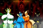 angry anthro areola barely_visible_genitalia barely_visible_pussy big_breasts blue_areola blue_nipples blush bodily_fluids breast_squish breasts breasts_frottage covering covering_self dead_space disc_ripper_(dead_space) eeveelution electronic_arts eyes_in_darkness female flareon frill_anatomy fur generation_1_pokemon generation_2_pokemon generation_5_pokemon genitals green_areola group holding_object holding_weapon huge_breasts lactating necromorph nintendo nipples nude orange_areola orange_nipples plasma_cutter pokemon pokemon_(species) pussy rock_saw scared serperior squish surrounded tail tears ultrazeta120 umbreon vaporeon visceral_games weapon