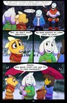 absolutedream absurd_res animated_skeleton asriel_dreemurr backpack bone boss_monster_(undertale) bovid caprine comic comic_sans dialogue english_text frisk_(undertale) hi_res human lizard mammal monster_kid papyrus_(undertale) reptile sans_(undertale) scalie scarf skeleton snow text umbrella undead undertale undertale_(series)