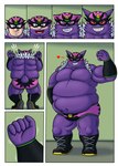 2024 anthro belly belly_squeeze big_arms big_butt big_pecs body_size_growth breasts bulge butt clothed clothing colored comic description digital_drawing_(artwork) digital_media_(artwork) ear_growth english_description expansion generation_1_pokemon gengar ghost grin growth happy heart_symbol hi_res holowear_(pokemon) huge_arms huge_butt huge_pecs human human_to_anthro male mammal mask masked_style_gengar nintendo obese obese_anthro obese_male overweight overweight_anthro overweight_male pecs pokemon pokemon_(species) pokemon_unite regulartf sequence size_transformation smile solo species_transformation spirit sports_mask sportswear squeezing tail transformation transformation_sequence unwilling_to_willing weight_gain wrestling wrestling_mask wrestling_outfit