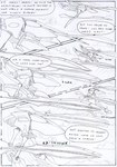 aircraft airship black_and_white border cannon clacking cloud comic derived_sound_effect dialogue different_sound_effects english_text exclamation_point kitfox-crimson machine mecha mechanical_arm mechanical_wings monochrome onomatopoeia outside_border ranged_weapon sketch sky skyscape sound_effects speech_bubble stolen_generation text transformation transformation_sequence vehicle weapon zero_pictured