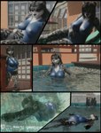 3d_(artwork) aeva_risis anthro beating_the_heat clothing comic digital_media_(artwork) egg felid female floating growth hi_res jinsariakhavra jushara_(character) mammal outside panel_skew pantherine pregnant rapid_pregnancy snow_leopard solo story story_in_description swimming swimming_pool swimwear underwater water