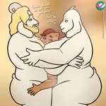 anthro arm_hair asgore_dreemurr beard belly big_breasts big_butt bisexual bisexual_sandwich blonde_hair body_hair boss_monster_(undertale) bovid breasts butt butt_hair canid canine canis caprine cellulite chest_hair digital_media_(artwork) english_text facial_hair felid female fur group group_sex hair hi_res horn long_ears looking_at_viewer male mammal mature_anthro mature_female mature_male nude open_mouth orange_eyes overweight overweight_anthro overweight_female overweight_male oystercatcher7 red_eyes red_hair ring sandwich_position sex simple_background size_difference slightly_chubby smothering stretch_marks tail text thick_thighs threesome toriel trio undertale undertale_(series) white_body white_fur wide_hips