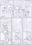 american_opossum anthro black_and_white bodily_fluids bottomwear clothing comic crying dasyuromorph dialogue door duo english_text eyes_closed eyewear female fur furniture glasses hair hand_behind_back hand_on_face hand_on_shoulder hands_on_own_face hands_on_shoulders kitfox-crimson kylee_(kitfox-crimson) looking_at_another looking_at_partner looking_away looking_down mammal marsupial monochrome on_sofa open_mouth pants plant plate pockets recently_extinct_species rumour_(kitfox-krimson) runway sad safe_(container) shelf shirt sitting sitting_on_sofa sketch skirt smile smirk sofa speech_bubble stolen_generation tank_top tears text thylacine tissue tissue_box topwear tree window