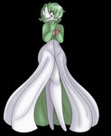 aakashi alpha_channel blush border brown_eyes chest_spike colored eyelashes female gardevoir gender_transformation generation_3_pokemon green_body green_hair hair hands_on_mouth humanoid looking_down mtf_transformation nintendo pokemon pokemon_(species) simple_background solo species_transformation spikes spikes_(anatomy) standing surprised_expression transformation transparent_background transparent_border white_body