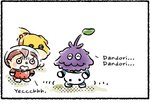 ambiguous_gender castaway_(pikmin) colored colored-in comic_panel dancing dandori english_text female feral fur group humanoid karutian_(pikmin) kino_takahashi leaf leafling_(pikmin) male_(lore) nintendo oatchi_(pikmin) painting_(artwork) pikmin pom-lisa_(pikmin) purple_body purple_fur rescue_corps_(pikmin) shaded simple_background space_dog_(pikmin) spacesuit squinted_eyes tan_body tan_skin text traditional_media_(artwork) trio watercolor_(artwork) yellow_body yellow_fur