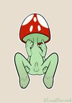 balls blush elemental_creature erection fungi_fauna fungus genitals green_body hi_res male mushroom nipples penis sherwind52 simple_background small_penis solo spiritfarer spread_legs spreading stanley_(spiritfarer) thunder_lotus_games white_eyes