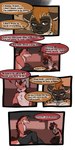 1:2 2016 anthro biped canid collar comic detailed_background dialogue duo english_text fenrir_(tatsuchan18) fur hair havoc_(tatsuchan18) hi_res hyena male mammal open_mouth sitting speech_bubble tatsuchan18 text