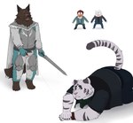 Rating: s
ID: 4471246
Date: 2023-12-13 23:39:18 -0500
Status: active
Score: 37
4_toes 5_fingers absurd_res anthro armor axel_(remember_the_flowers) black_sclera brown_body brown_fur bulge canid canine canis clothed clothing cyrus_(remember_the_flowers) duo eye_scar eyes_closed facial_scar fangs feet felid feline fingers fur group hi_res human humor kerchief knight laser_pointer laugh long_tail lyall_(lyre) lyre_(visual_novel) male male/male mammal melee_weapon multicolored_body multicolored_fur nebulaburr_(artist) neckerchief neckwear open_mouth overweight overweight_anthro overweight_male pantherine pink_nose remember_the_flowers richter_(lyre) scar simple_background slightly_chubby slightly_chubby_male stripes sword tail teeth toes warrior weapon white_body white_fur wolf post #4471246