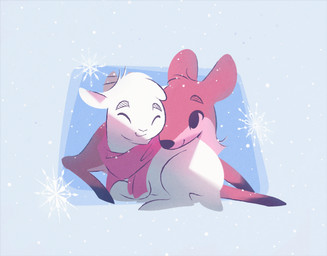 Rating: s
ID: 5748546
Date: 2025-08-01 05:33:34 -0400
Status: active
Score: 11
2017 2_horns ambiguous_gender ansel_(itsdanfango) bovid caprine deer duo feral fur goat hair hi_res horn hug inner_ear_fluff itsdanfango mammal multicolored_body multicolored_fur olive_(itsdanfango) quadruped scarf short_hair smile snowflake tail tuft white_body white_fur post #5748546