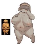 Rating: q
ID: 5574742
Date: 2025-05-15 17:54:50 -0400
Status: active
Score: 25
accessory alternate_species ancient_art anthro belly big_belly big_breasts bovid breasts brown_hair caprine curvy_figure eyelashes female fur furrification grey_body grey_fur hair hair_accessory hair_over_eyes hairband hand_on_face hi_res hooves kemono mammal morokko navel nipples nude overweight overweight_female sagging_breasts sheep simple_background solo venus_of_willendorf voluptuous white_background post #5574742