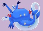 2023 ambiguous_gender anthro belly belly_markings belly_rub belly_squish big_belly big_tail biped blue_body digital_drawing_(artwork) digital_media_(artwork) disembodied_hand eyes_closed fangs feet generation_2_pokemon generation_3_pokemon group hand_on_belly hand_on_tail happy hi_res hindpaw hybrid_pokemon latios legendary_pokemon legs_up long_tail lugia lying markings multicolored_body nintendo obese obese_ambiguous obese_anthro on_back open_mouth open_smile overweight overweight_ambiguous overweight_anthro pawpads paws pink_background pokemon pokemon_(species) red_markings red_pawpads simple_background smile solo_focus squish tail tail_rub tail_squish tailbutt teeth thick_tail trio two_tone_body white_body wide_crotch wings xeniyy