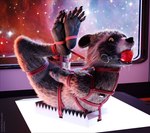 3d_(artwork) 5_toes absurd_res ambiguous_gender anthro ball_gag bdsm blender_(artwork) bondage bound claws digital_media_(artwork) feet gag guardians_of_the_galaxy hi_res hogtied mammal marvel paws predicament procyonid raccoon rocket rocket_raccoon rockyrcoon rope solo stormrider toes