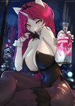 Rating: s
ID: 1952203
Date: 2019-08-04 22:00:21 -0400
Status: active
Score: 258
2019 5_fingers absolut_vodka accessory alcohol anthro backseam bangs bare_shoulders beverage big_breasts biped black_bow bokeh bow_(feature) bow_tie breasts building bunny_costume city cleavage clothed clothing colored_nails costume covered_navel crossed_legs cuff_(restraint) detailed_background digital_media_(artwork) equid equine eyebrow_through_hair eyebrows eyelashes eyeliner fan_character female fingers friendship_is_magic garter hair hair_accessory hairband hasbro hi_res holding_object horn huge_breasts inside kai_(oc) legwear leotard lingerie long_hair looking_at_viewer makeup mammal mascara my_little_pony mythological_creature mythological_equine mythology nails navel night orange_eyes oughta pantyhose parted_bangs playboy_bunny portrait red_eyebrows red_hair red_nails restraints seam_(sewing) shaded shirt_collar sitting skyscraper solo three-quarter_portrait tights translucent translucent_hair unicorn vodka window wrist_cuffs post #1952203