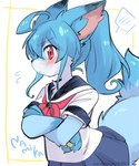 Rating: s
ID: 4735784
Date: 2024-04-22 05:00:00 -0400
Status: active
Score: 20
anthro blue_body blue_bottomwear blue_clothing blue_fur blue_hair blue_skirt blush bottomwear canid canine clothing compression_artifacts crossed_arms eromame eyebrow_through_hair eyebrows female female_anthro fluffy fluffy_tail fox fur hair inner_ear_fluff kemono looking_at_viewer mammal multicolored_body multicolored_fur namika_(eromame) neck_tuft pawpads red_eyes school_uniform skirt snout standing surprised_expression tail translucent translucent_hair tuft two_tone_body two_tone_fur uniform white_body white_fur yellow_pawpads post #4735784