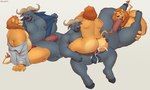 absurd_res anal anal_penetration anthro anthro_on_anthro anthro_penetrated anthro_penetrating anthro_penetrating_anthro balls big_butt bodily_fluids bovid bovine butt cape_buffalo chief_bogo clothing cum cum_in_ass cum_inside disney duo felid fellatio genital_fluids genitals hand_on_butt hi_res horn humanoid_genitalia jockstrap leodore_lionheart lion male male/male male_penetrated male_penetrating male_penetrating_male mammal muscular muscular_anthro muscular_male nipples nude open_mouth oral pantherine penetration penile penile_penetration penis penis_in_ass sex simple_background smile smirk smirking_at_partner snaftfc underwear undressing vein veiny_penis zootopia